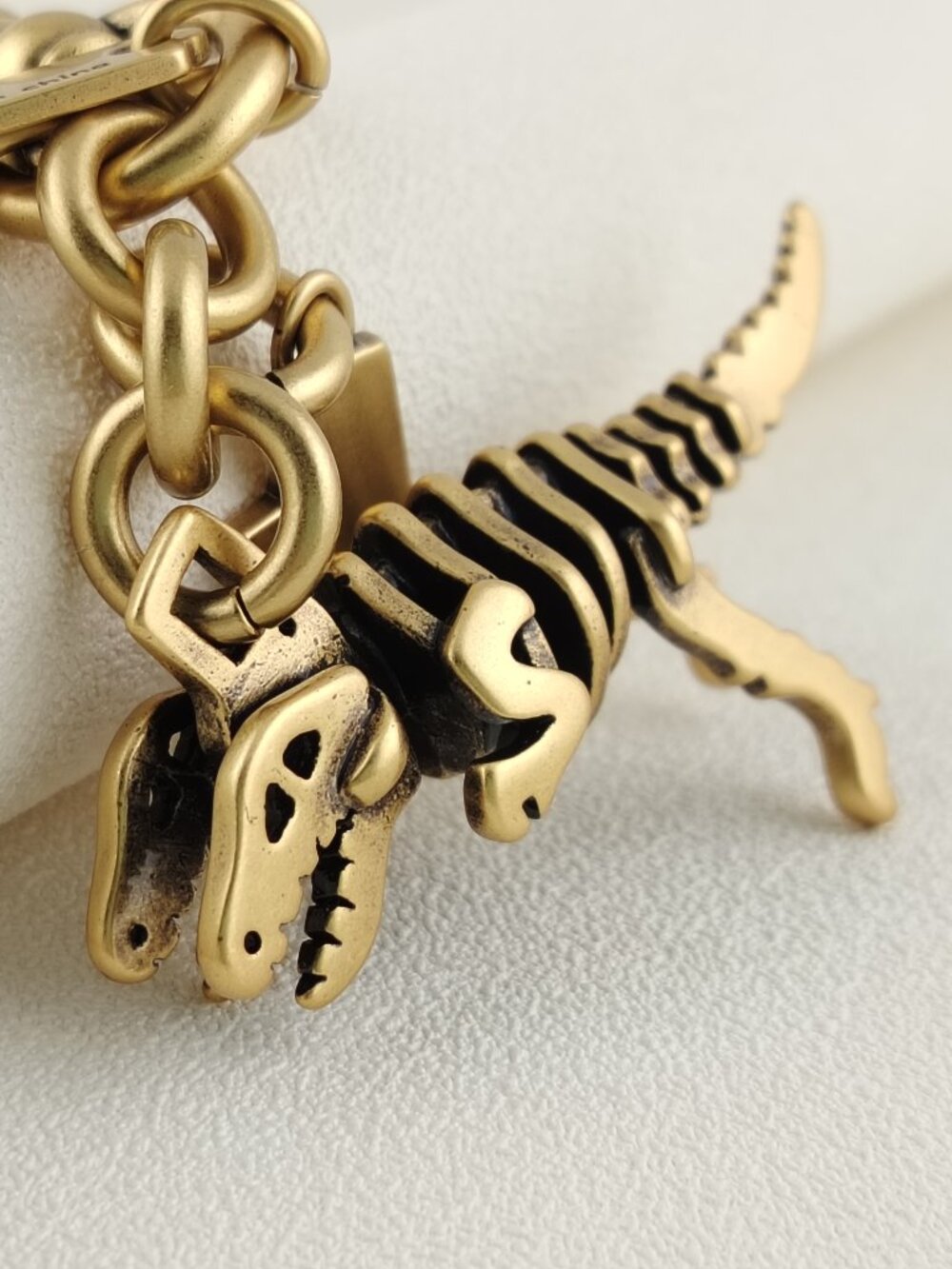 Coach Gold Rexy Skeleton Bag Charm Keychain Coach Bag Accessories - Picture 6 of 9